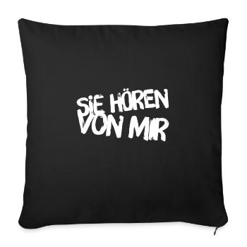 wir haben ein Problem - Sofakissenbezug 45 x 45 cm - Schwarz - Vorne