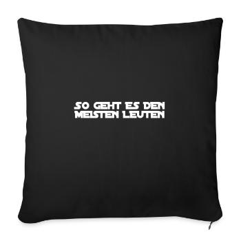 So geht es vielen - Sofakissenbezug 45 x 45 cm - Schwarz - Vorne
