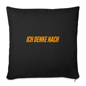 Denken ist super - Sofakissenbezug 45 x 45 cm - Schwarz - Vorne