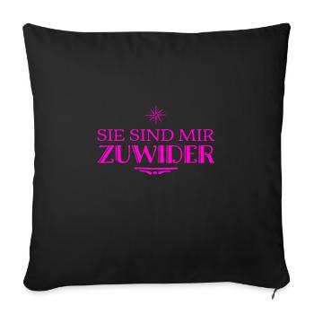 ich lehne sie ab - Sofakissenbezug 45 x 45 cm - Schwarz - Vorne