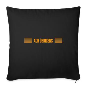 ach übrigens - Sofakissenbezug 45 x 45 cm - Schwarz - Vorne