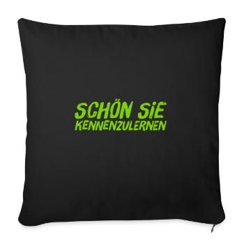 ich mag sie - Sofakissenbezug 45 x 45 cm - Schwarz - Vorne