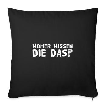wir werden ausspioniert - Sofakissenbezug 45 x 45 cm - Schwarz - Vorne