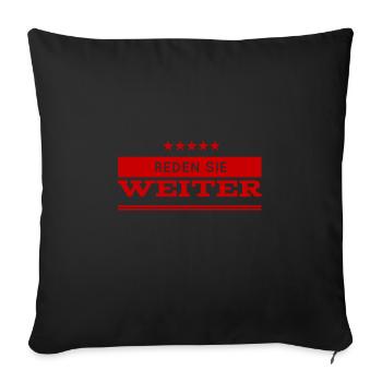 was sie sagen ist interessant - Sofakissenbezug 45 x 45 cm - Schwarz - Vorne
