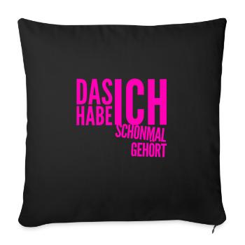 kenn ich schon - Sofakissenbezug 45 x 45 cm - Schwarz - Vorne