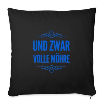 voll und ganz - Sofakissenbezug 45 x 45 cm - Schwarz - Vorne