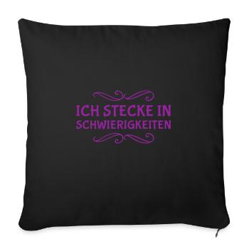 das ist hart - Sofakissenbezug 45 x 45 cm - Schwarz - Vorne