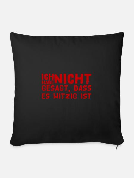 nicht witzig - Sofakissenbezug 45 x 45 cm - Schwarz