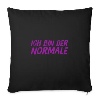 einfach normal - Sofakissenbezug 45 x 45 cm - Schwarz - Vorne
