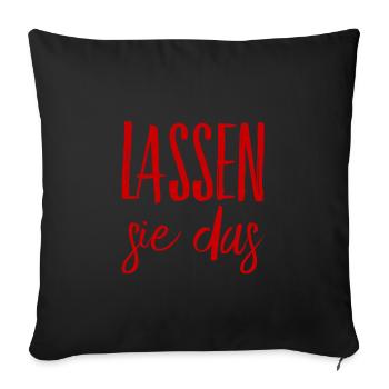 stoppen sie das - Sofakissenbezug 45 x 45 cm - Schwarz - Vorne