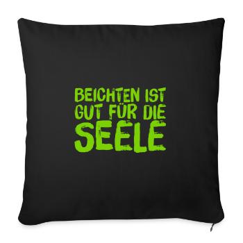 gut für die Seele - Sofakissenbezug 45 x 45 cm - Schwarz - Vorne