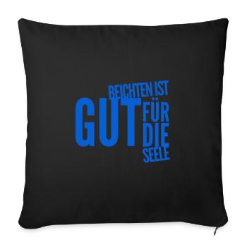beichten tut gut - Sofakissenbezug 45 x 45 cm - Schwarz - Vorne