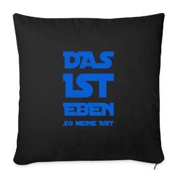 ich bin einzigartig - Sofakissenbezug 45 x 45 cm - Schwarz - Vorne