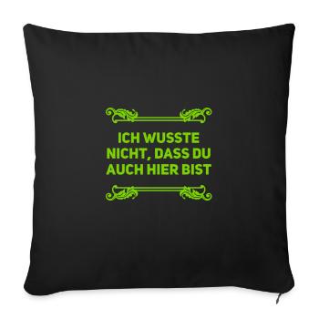 Wiedersehen - Sofakissenbezug 45 x 45 cm - Schwarz - Vorne