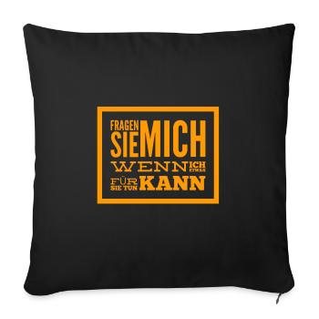 möchten Sie meine Hilfe - Sofakissenbezug 45 x 45 cm - Schwarz - Vorne