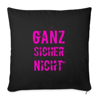never ever - Sofakissenbezug 45 x 45 cm - Schwarz - Vorne