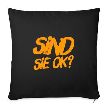 wie ist ihr Befinden? - Sofakissenbezug 45 x 45 cm - Schwarz - Vorne