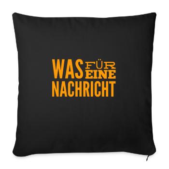 interessante Nachrichten - Sofakissenbezug 45 x 45 cm - Schwarz - Vorne