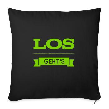 legen wir los - Sofakissenbezug 45 x 45 cm - Schwarz - Vorne