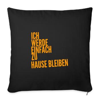 keine Lust auf Party - Sofakissenbezug 45 x 45 cm - Schwarz - Vorne