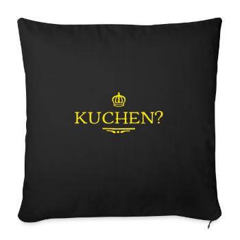 wer will Kuchen? - Sofakissenbezug 45 x 45 cm - Schwarz - Vorne