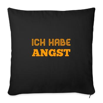 voller Angst - Sofakissenbezug 45 x 45 cm - Schwarz - Vorne