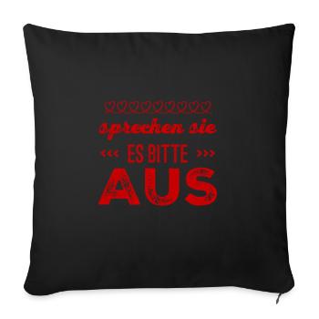sagen sie es laut - Sofakissenbezug 45 x 45 cm - Schwarz - Vorne
