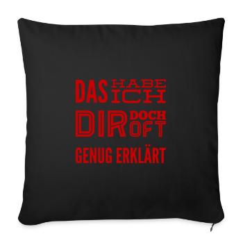 keine Lust mehr - Sofakissenbezug 45 x 45 cm - Schwarz - Vorne