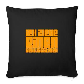 ich fange neu an - Sofakissenbezug 45 x 45 cm - Schwarz - Vorne