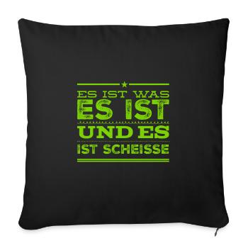 miese Stimmung - Sofakissenbezug 45 x 45 cm - Schwarz - Vorne