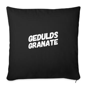 ich liebe Geduld - Sofakissenbezug 45 x 45 cm - Schwarz - Vorne