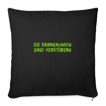 magere Erinnerungen - Sofakissenbezug 45 x 45 cm - Schwarz - Vorne