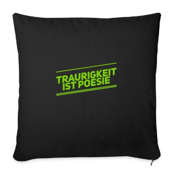 ich mag Trauer - Sofakissenbezug 45 x 45 cm - Schwarz - Vorne