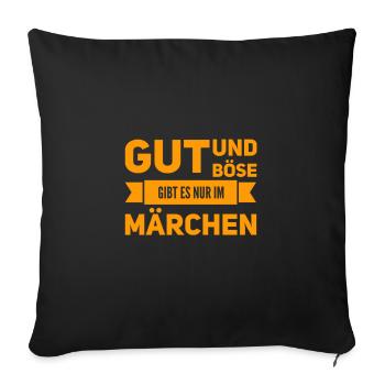 ich glaube nicht an Gut und Böse - Sofakissenbezug 45 x 45 cm - Schwarz - Vorne