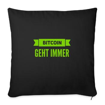 Bitcoin ist fantastisch - Sofakissenbezug 45 x 45 cm - Schwarz - Vorne