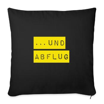 auf geht`s - Sofakissenbezug 45 x 45 cm - Schwarz - Vorne