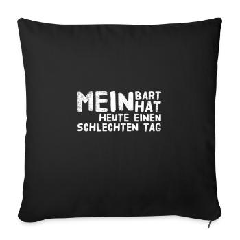 mein Bart und ich - Sofakissenbezug 45 x 45 cm - Schwarz - Vorne