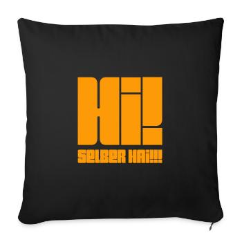 selber Hai - Sofakissenbezug 45 x 45 cm - Schwarz - Vorne