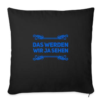 mal kucken - Sofakissenbezug 45 x 45 cm - Schwarz - Vorne