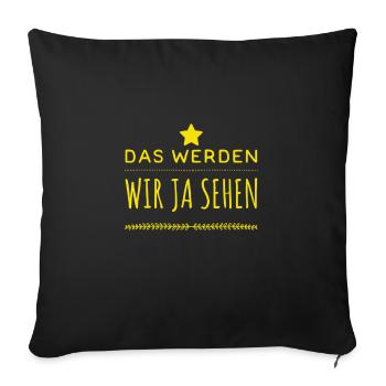 mal sehen - Sofakissenbezug 45 x 45 cm - Schwarz - Vorne