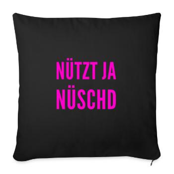 ich habe die richtige Haltung - Sofakissenbezug 45 x 45 cm - Schwarz - Vorne