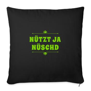 ich habe die richtige Einstellung - Sofakissenbezug 45 x 45 cm - Schwarz - Vorne