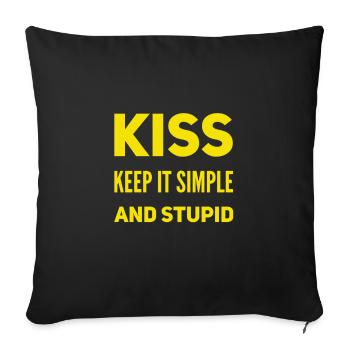 simple is great - Sofa pillowcase 17,3'' x 17,3'' (45 x 45 cm) - black - Front