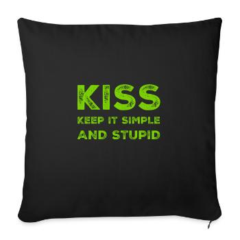 simple is awesome - Sofa pillowcase 17,3'' x 17,3'' (45 x 45 cm) - black - Front