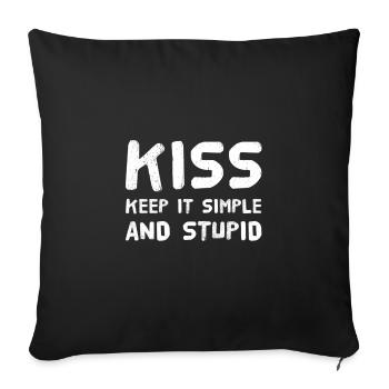 La simplicité, c’est bien - Housse de coussin décorative 45 x 45 cm - noir - Devant