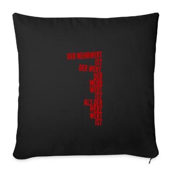 mehr Wert - Sofakissenbezug 45 x 45 cm - Schwarz - Vorne
