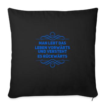 Lebenserfahrung ist nützlich - Sofakissenbezug 45 x 45 cm - Schwarz - Vorne