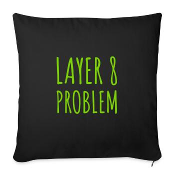 Layer 8 is causing problems - Sofa pillowcase 17,3'' x 17,3'' (45 x 45 cm) - black - Front