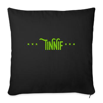 voll der Tinnif - Sofakissenbezug 45 x 45 cm - Schwarz - Vorne