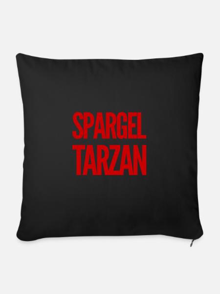 ich bin ein Spargeltarzan - Sofakissenbezug 45 x 45 cm - Schwarz